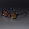 Nouveaux Lunettes de Soleil Carrées à Monture Fine pour Femmes Résistantes aux UV Mode Unisexe Lunettes de Soleil pour Photographie de Rue Style Minimaliste