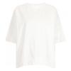 Shop Women Round Neck Back BuTTon Round CuT ShorT Sleeve T shirT Ivory Rbe Wsh