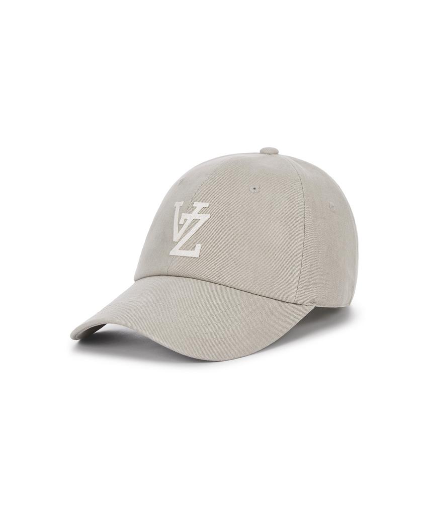 Bajal Monogram Applique Oversized Washed Ball Cap Beige