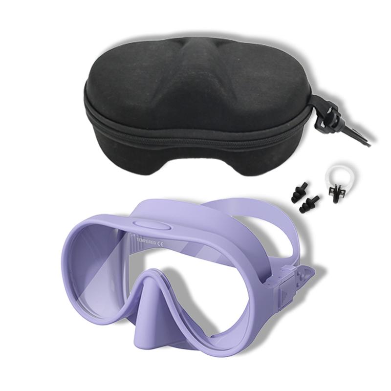 NOU Mască Freediving Sticlă Securizată Set Snorkeling Tub pliabil Mască de Scufundări Silicon All-Inclusive
