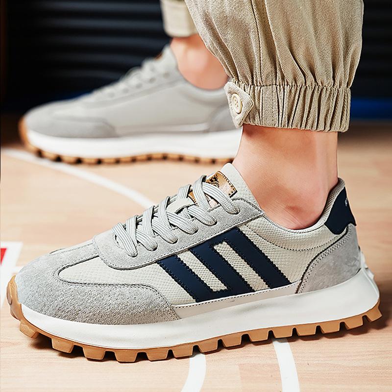Chaussures d'été polyvalentes à enfiler pour hommes, fourrure, sport, décontractées, chaussures Forrest Gump, cuir, rétro, plateforme, papa, chaussures tendance pour hommes