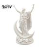 Minimalist Desktop Sculpture 3D Printed Greek Goddess Figurine, Crescent Statue, Resin Small Decorative Statue Ornaments for Home Office Bookshelf