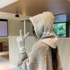 Women's Korean Winter Knit Balaclava: Warm Wool Scarf, Head Cover & Ear Protection Hat