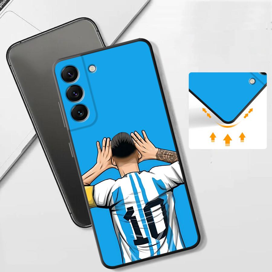 Football Star Numbers Phone Case for Samsung Galaxy A21s A22 A23 A25 A33 A34 A52s A53 A54 A55 A71 A26 A36 A56 Soft Cover