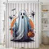 Halloween Ghosts Washable Dirt-Resistant Shower Curtain Shower Head Waterproof Polyester Bath Curtain For Home Decor Accessories