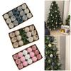 15 Pcs Velvet Christmas Balls Shatterproof Flocked Xmas Tree Hanging Ball Ornaments