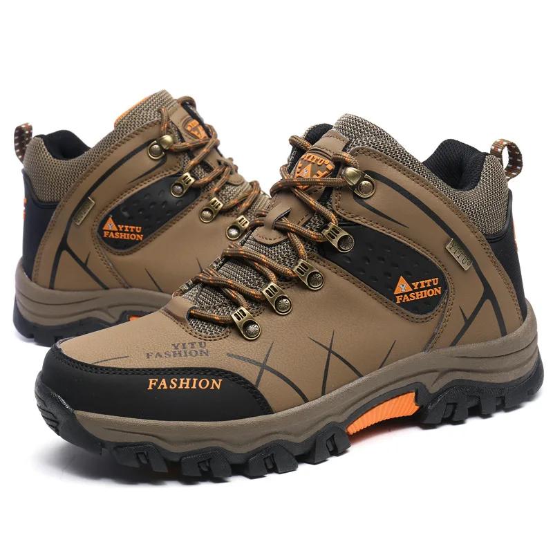 Mode Winter Heren Waterdichte Sneeuwlaarzen Leren Sneakers Super Warme Herenlaarzen Buiten Heren Wandelschoenen Werkschoenen Botas Zapatos