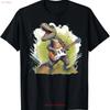 Funny T Rex Dinosaurs with Cool Electric Guitar Shirt Vintage Washed Versatile Fashion Stylish Soft Breathable Streetwear