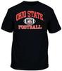 T-shirt à manches courtes graphique de football noir Ohio State Buckeyes