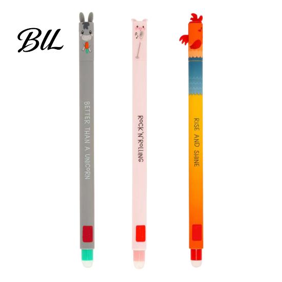 Stylo pour enfants Ferme Animaux de la ferme Stylos Gel Effaçables pour Enfants Mignon Dessin Animé Vache Dinde Âne Sans Danger pour Enfant Design Cochon Écriture Fluide Effaçage Facile Amusant École