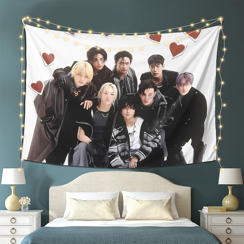 VIKAMA Anime Boy Group Tapestry Stylish Idol Design Perfect For Girly Decor Bedroom Wall Styling and Photo Backdrops