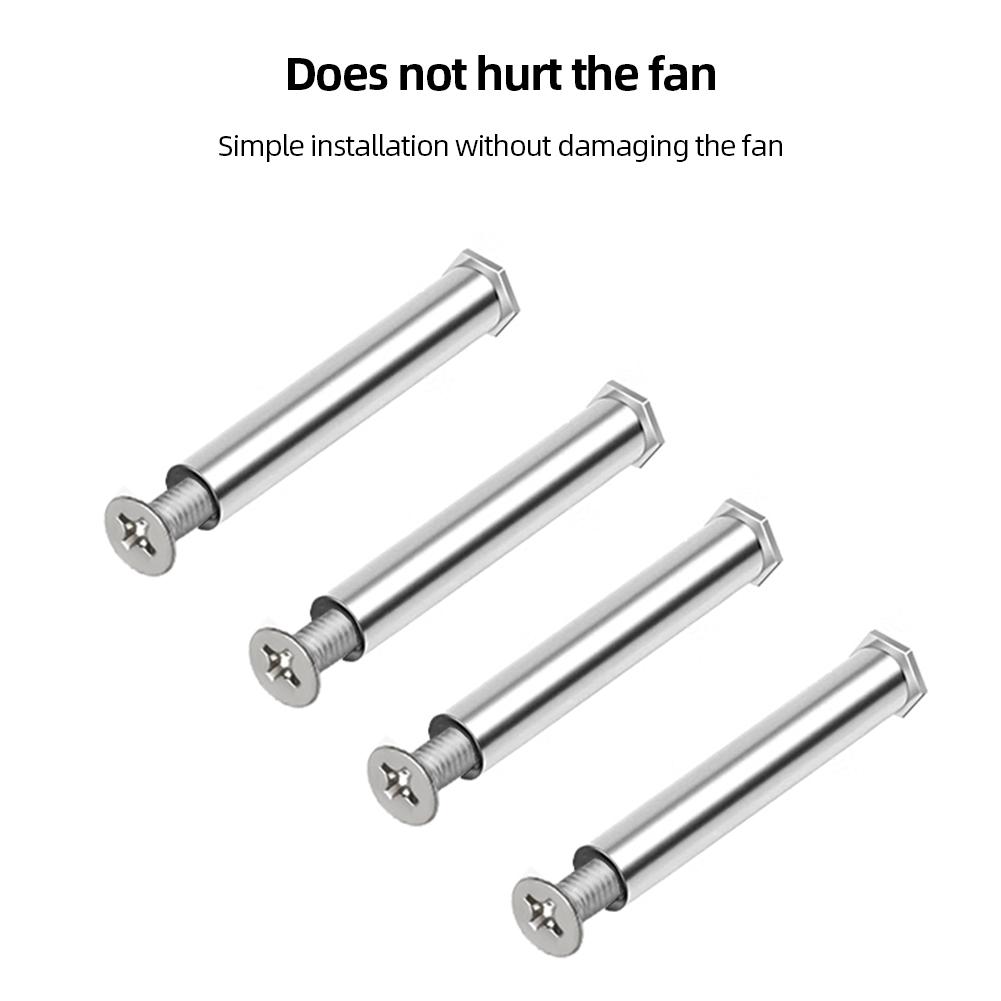 4pcs Cooling Fan Nut Screws Enhanced Stability PC Case Fan Screws Quieter Operation Not Hurt Fan for DIY Modified Cooling Fan