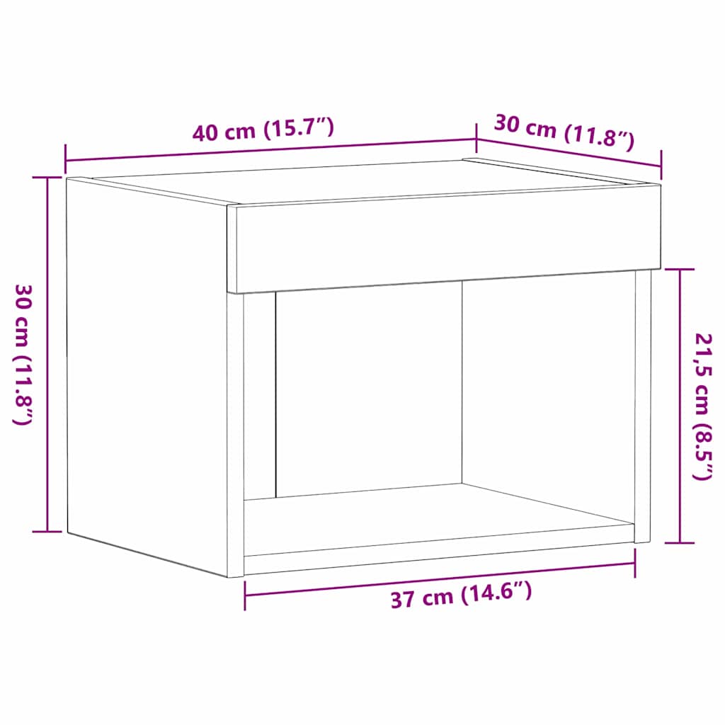 TV Cabinet Set 2 Pcs Reclaimed Wood Look 40 X 30 X 30 Cm Particleboard
