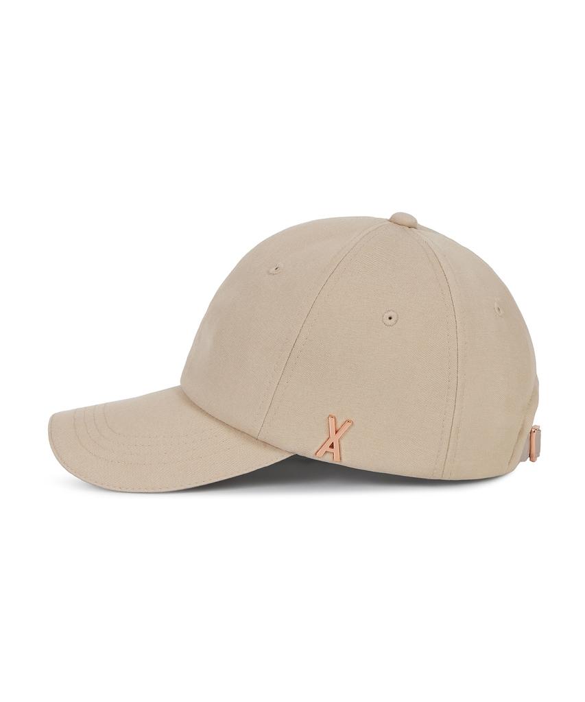 Bajal Rose Gold Studded Oversized Ball Cap Beige