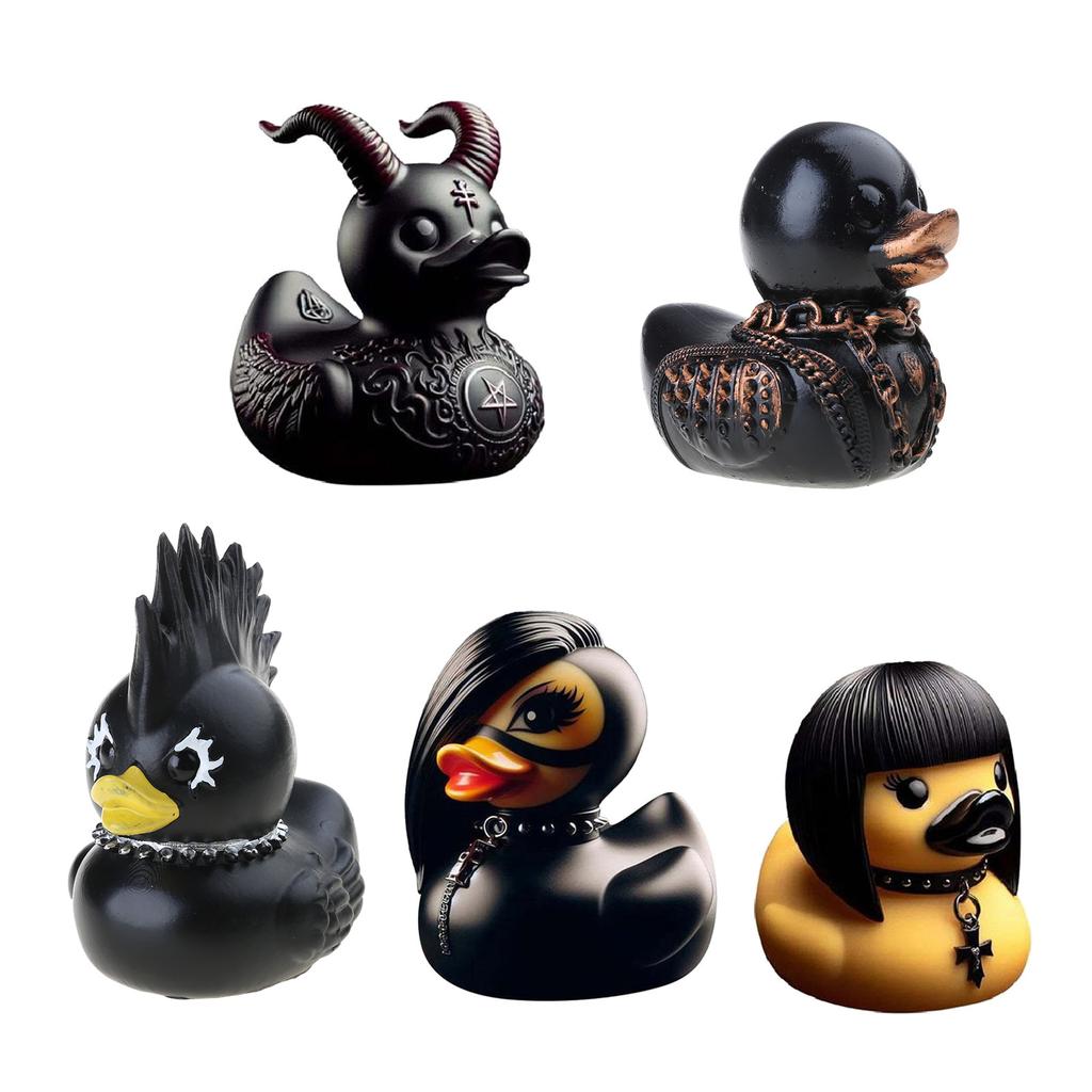 Statue de Canard Canard Gothique Punk Canard Résine Statue de Canard Figurine d'Animal Figurines de Collection Canard Satan