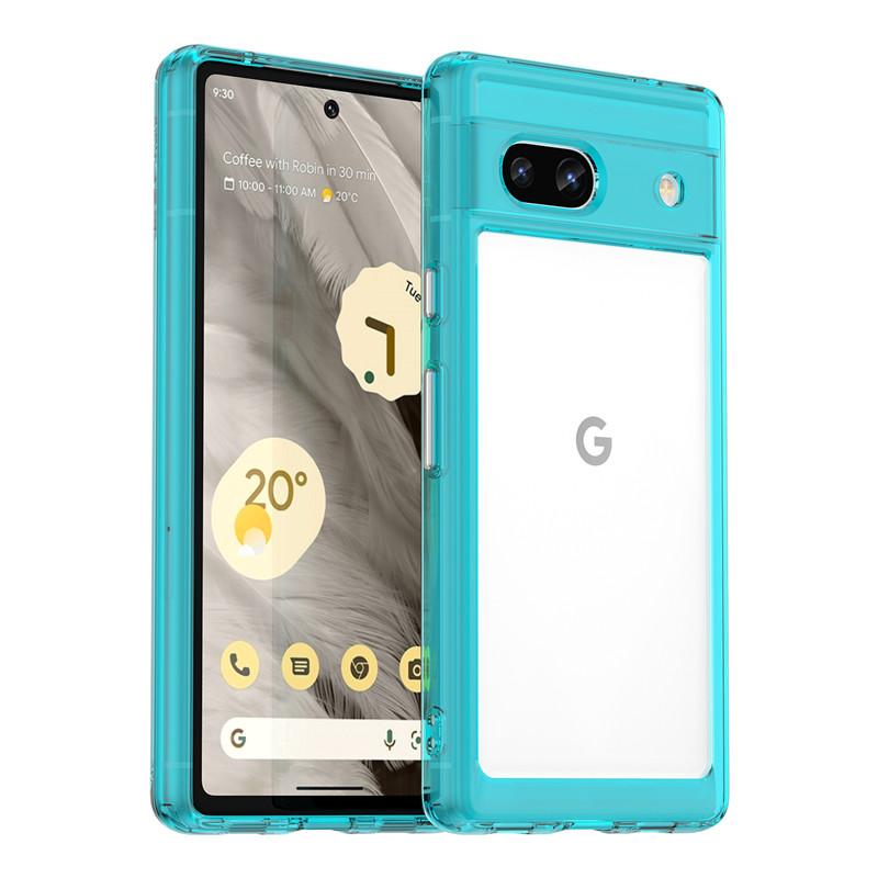 For Google Pixel 7A Case For Pixel 7A Cover 6.1 inch Colorful Soft Edge Silicone Transparent Shockproof Bumper For Pixel 7A
