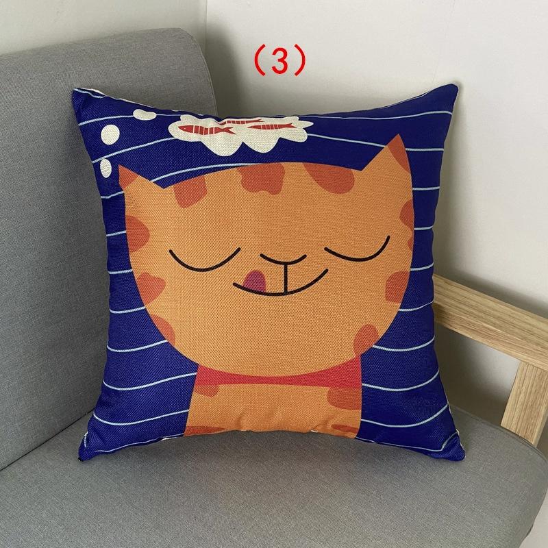 Throwing Pillow Cartoon Cushion, Home Sofa, Seating Chair, Linen Pillow with Core, Modern and Minimalist Style with Core