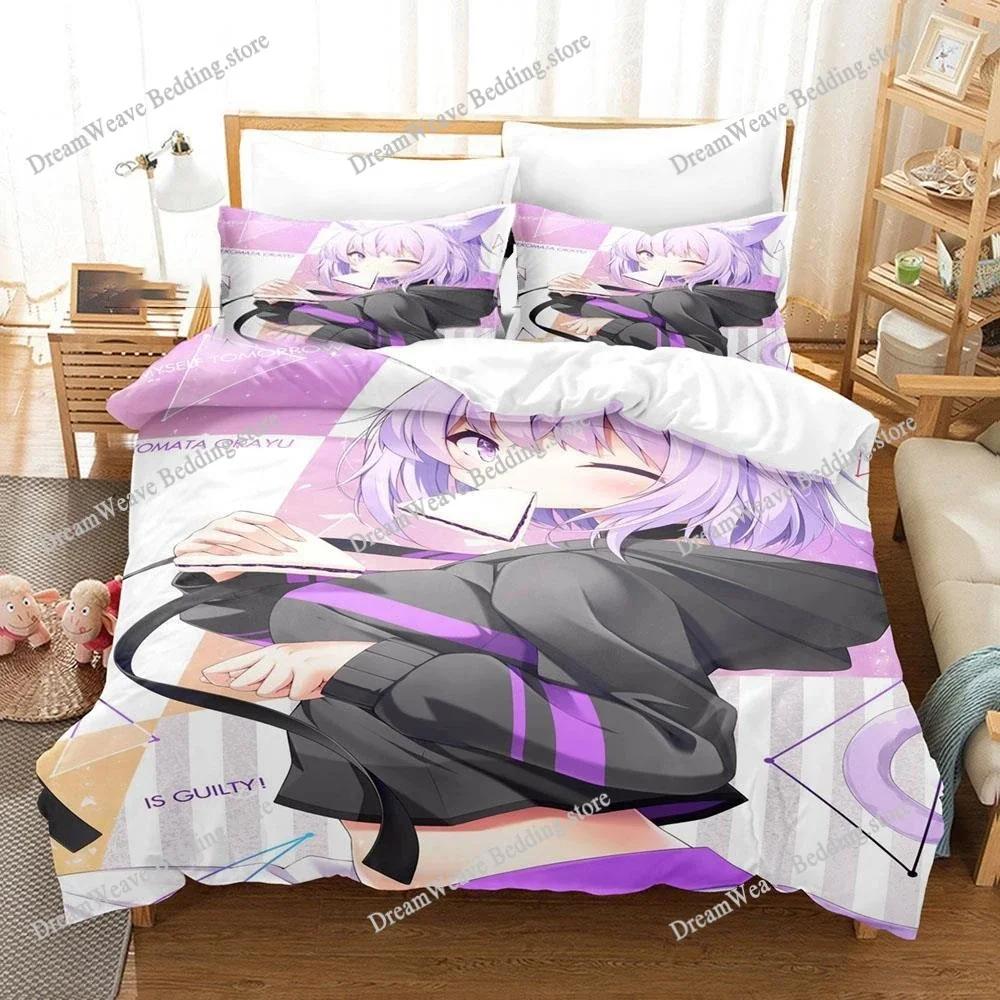 3D Printed Anime Nekomata Okayu Bedding Set Duvet Cover Bedroom Comforter Single Twin King _Size Quilt Cover Home Textiles741