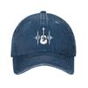 Gitarre Herzschlag Druck Baumwolle Baseballkappe Musikliebhaber Papa Hut Lässig Verstellbar Sonnenschutz Unisex