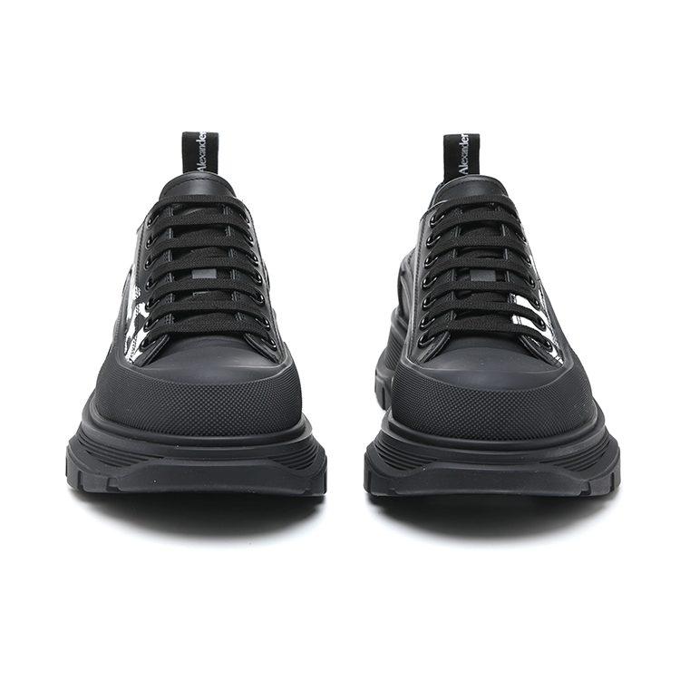 Alexander Mcqueen Graffiti Tread Slick Lace Up Shoes 'Black White' 711108WIAT61070