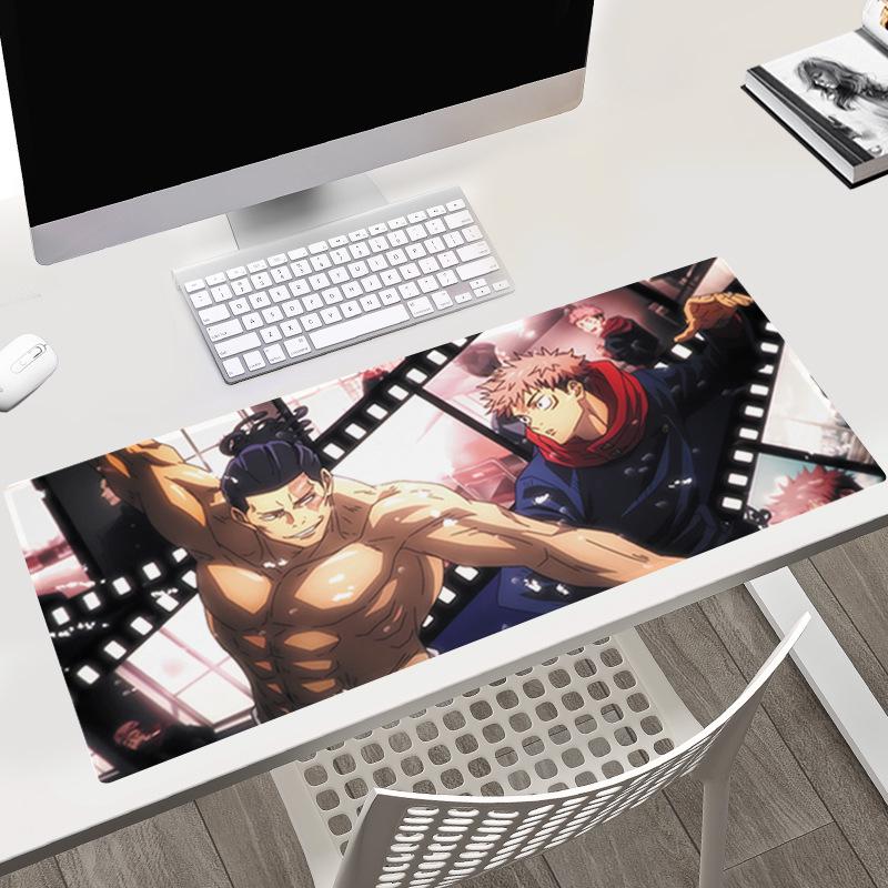 Jujutsu Kaisen Desk Pad 40x90x0.3CM with Gojo, Yuji, & Megumi Characters.