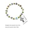 Beads Bracelets Cross Pendant Bead Bracelet Elastic Bead Bracelet Women Girls Party Jewelry Bracelets Elastic Bracelets