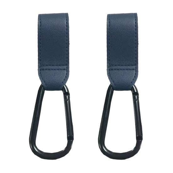 1/2/3/6Pcs Baby Stroller Hook Portable Faux Leather Fastener Tape Diaper Grocery