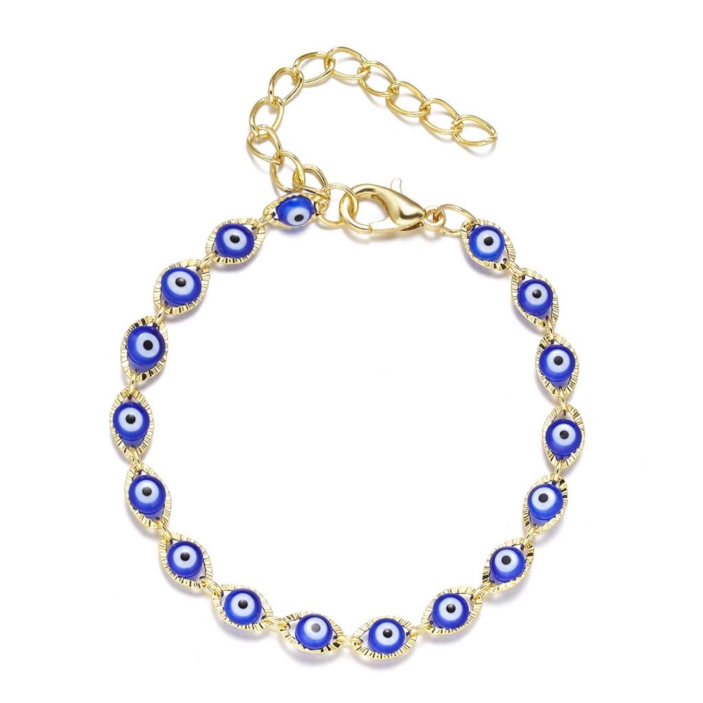 Vintage Turkse Blauwe Boze Ogen Armbanden Voor Vrouwen Mannen Demonenoog Schakelketting Vriendschapsarmband Geluksgebed Sieraden