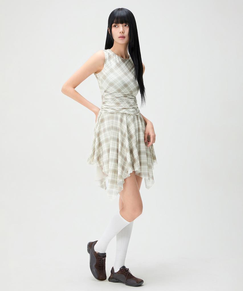 MIXXO Check Layered Dress_Miwowg619G