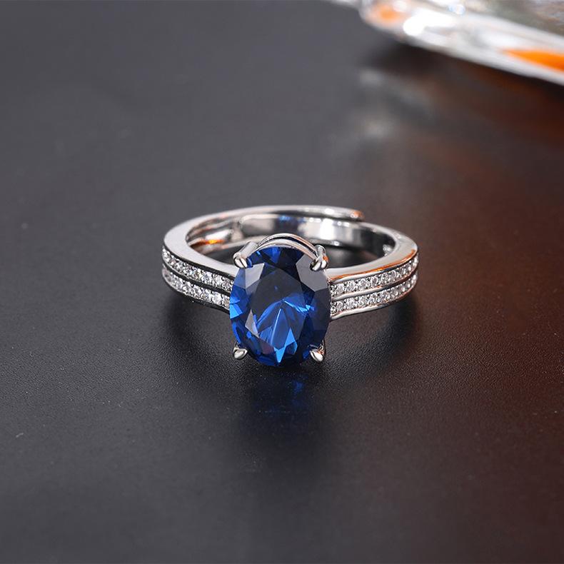 Ruby Live Adjustable Ring Spinel Versatile Geometric Design Trend Ring