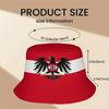 1 ks Klobouku typu bucket hat s designem rakouské vlajky, ideální pro všechny věkové kategorie a pohlaví, vyrobeno z vysoce kvalitních materiálů