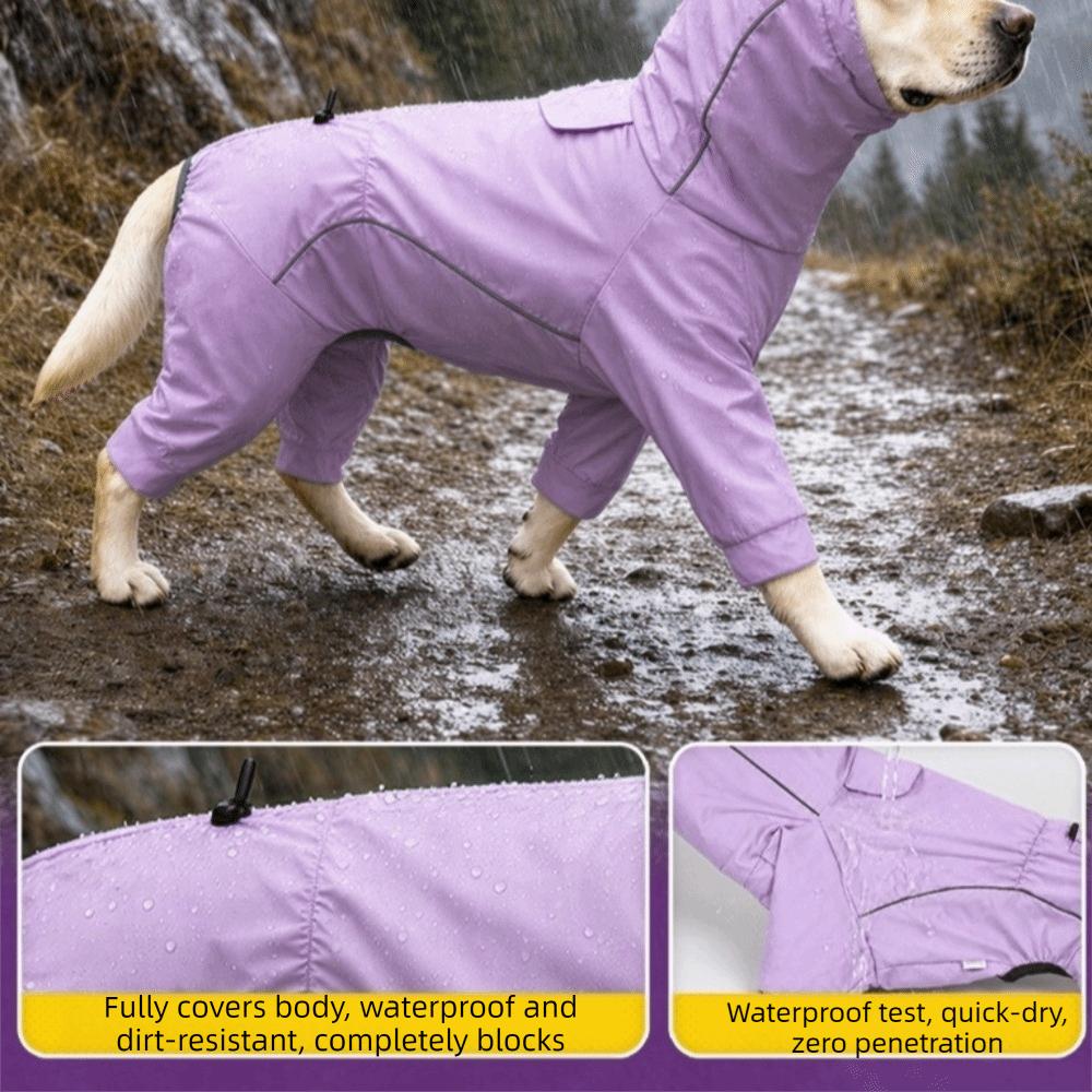 Waterproof Dog Hooded Raincoat Windproof Dog Rain Jacket Pet Waterproof Clothes  Outdoor
