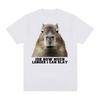 Idk, wie lange ich noch Capybara töten kann. Lustiges Meme-T-Shirt für Herren, Retro-Mode, hochwertiges übergroßes Baumwoll-T-Shirt, Tops, Unisex