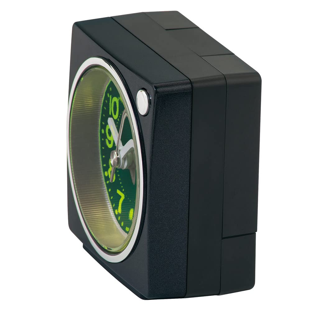 Seiko Clock Alarm Clock Table Clock Analog Light Concentrating Resin Dial Black Metallic 65 X 64 X 38mm PYXIS NR450K