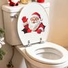 Painted Fun Santa Claus Toilet Sticker for Home Bathroom with Festive Decoration Stickers