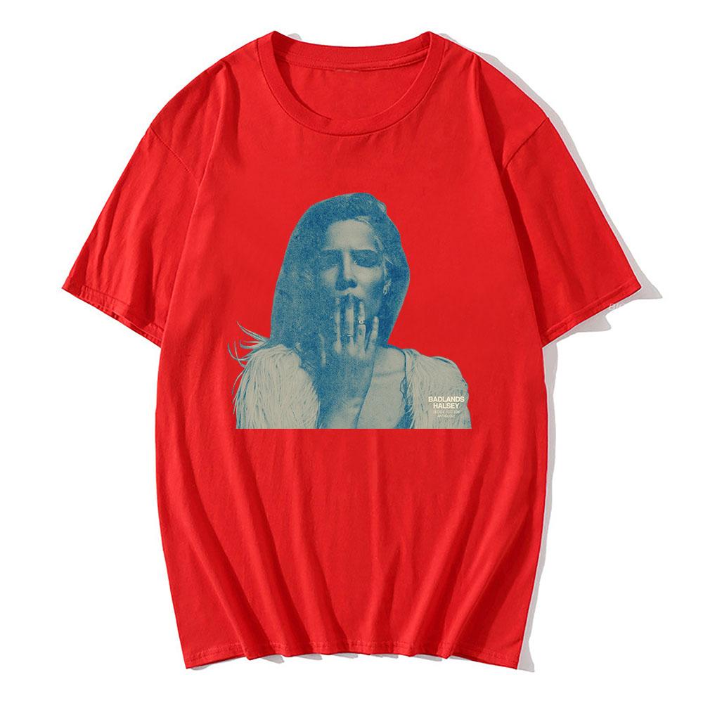 HALSEY Badlands Tshirts Short Sleeve Cotton Female/Male T-shirt Casual O-neck Geaphic Tee-shirt Printing Clothing Tee