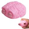 Simulation Pink Brain Squeeze Toy Stress Relief Popping Eyes Brain Sensory Toy Decompression Stress Ball Realistic Brain Fidget Toy