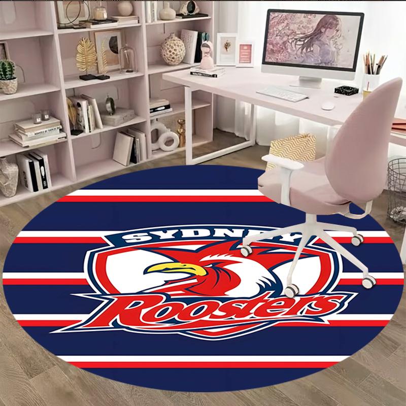 1pc Football Team (23) Print Round Carpet Chair Round Carpet Suitable for Bedroom Living Room Home Decorative Carpet