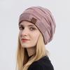 Autumn and Winter Women's Knitted Hats with Plush Insulation and Mixed Color Women's Hats