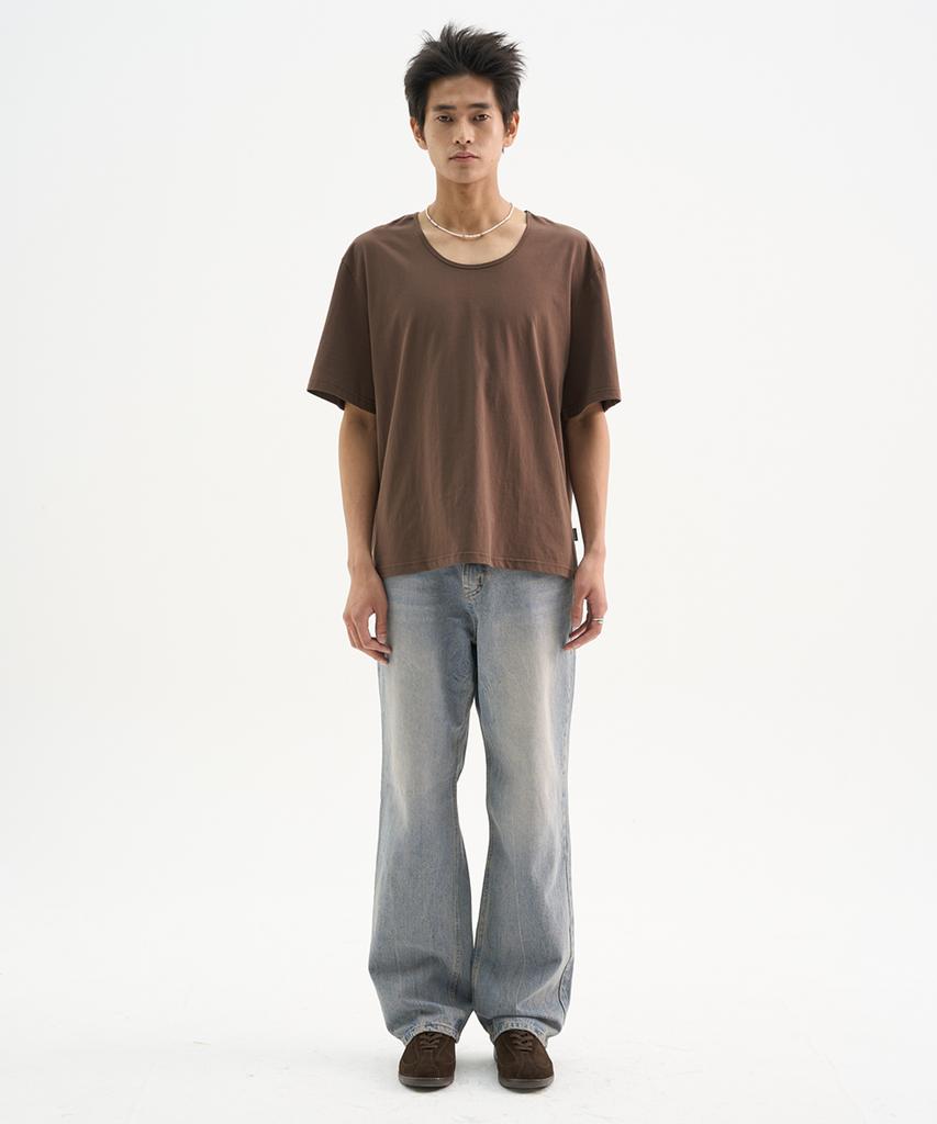 TRIP LE SENS Basic U-Neck Silket Cotton T-Shirt_10 Color (Ac Type)
