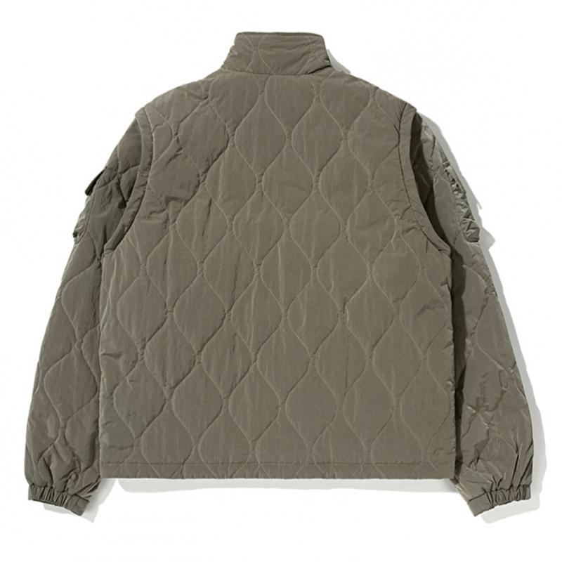 Primaloft Convertible Wave Quilting Jumper Gray