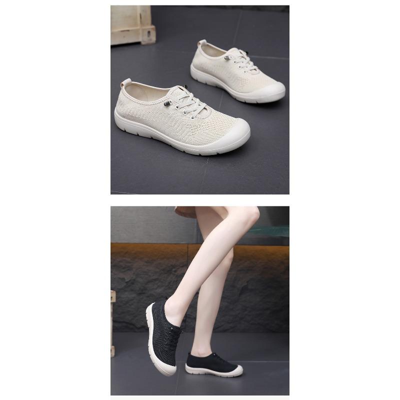 Women's Beijing Style Breathable Slip-On Shoes, Lightweight Flexible Sole Comfortable Walking Flats, Non-Slip Casual Cloth Shoes for Women