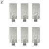 6Pcs Stainless Steel Self-Adhesive Door Wall Bathroom Kitchen Home Hanger Hook