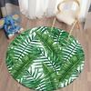 Green Tropical Plant Leaf Pattern Round Rug Living Room Bedroom Decorative Mat Children 'S Rug Anti -Slip Doormat Area Rug