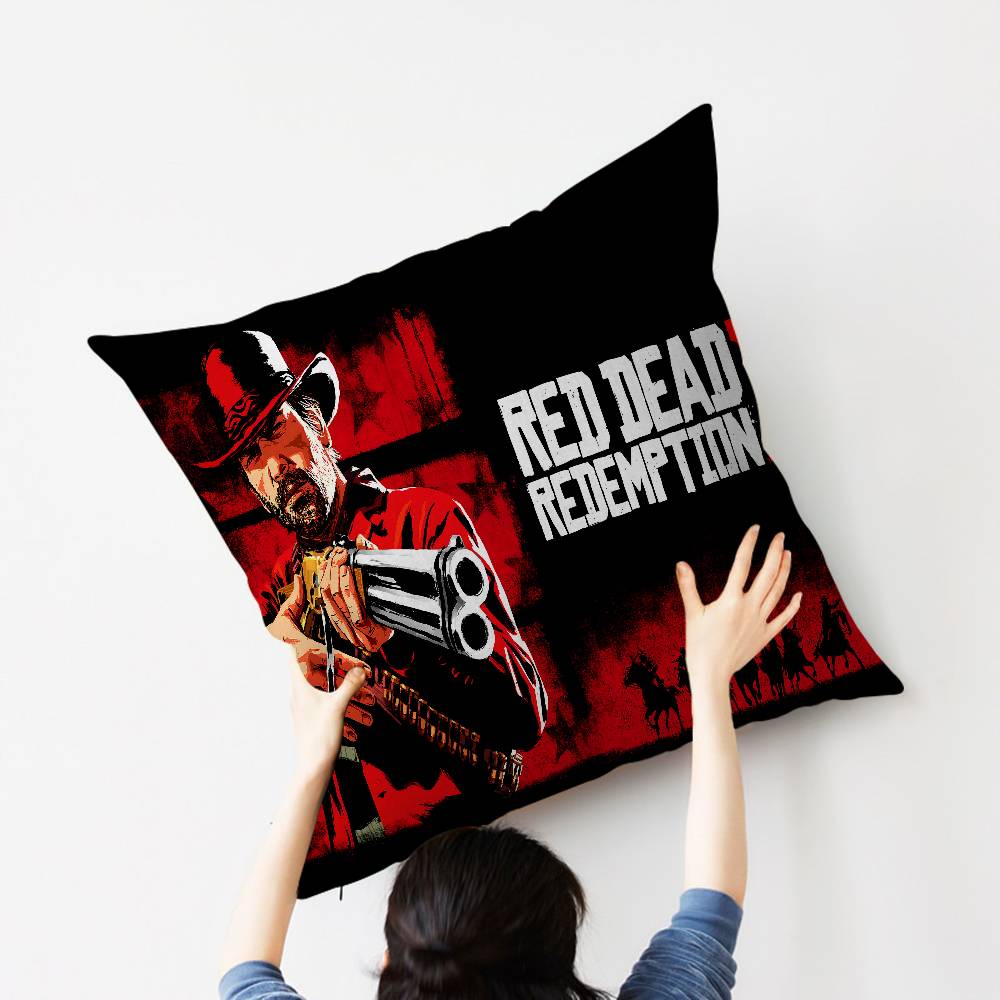 Game Red Dead Redemption 2 Cushion Cover Polyester Sofa Cushions Decorative Throw Pillows Home Decoration Pillowcover