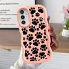 Housse de téléphone douce avec empreintes de pattes d'animaux mignones pour Samsung Galaxy A14 A13 A16 A12 A15 A11 A52 A21s A23 A03 A05 A22 A06 A33 A53 A04