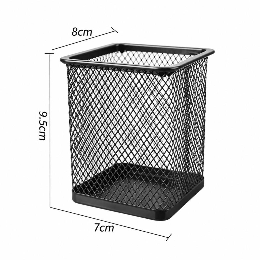 2 Pcs Square Shape Pen Holder Solid Structure Desktop Organizer Stationery Sorting