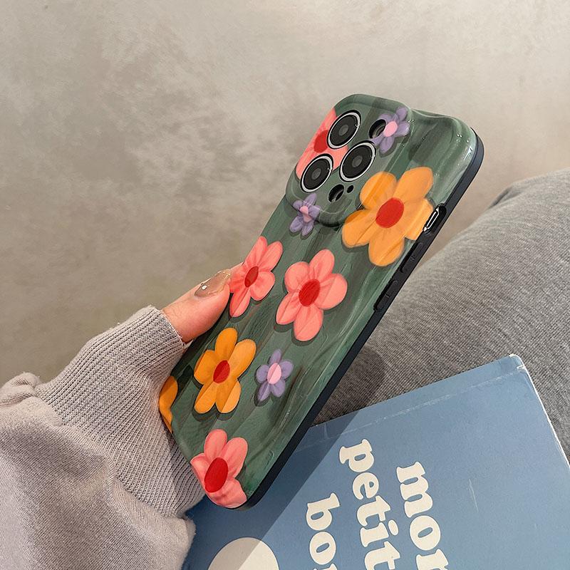 Little Flower Fashion Wave Design Phone Case For Iphone 14 Pro Max 13 11 12 14 Plus Back Cover Capa