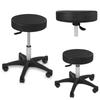 Physa AVERSA Black Swivel Cosmetic Stool On Wheels