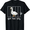 Funny Saying Duck Go To Silly Goose In Jail T-Shirt